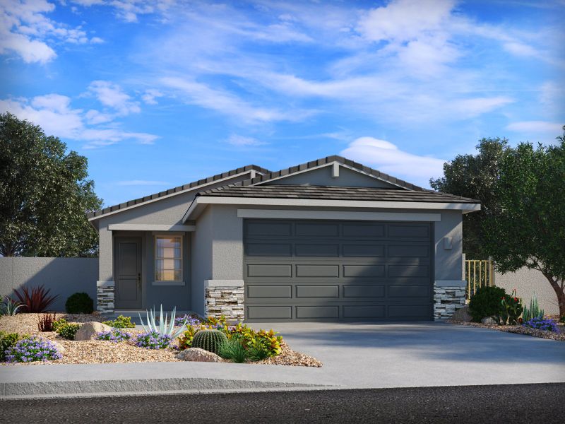 Representative exterior photo of a completed home built from the Quartz by Meritage Homes in Mandarina - Signature Series, Marana, AZ (Image 2).