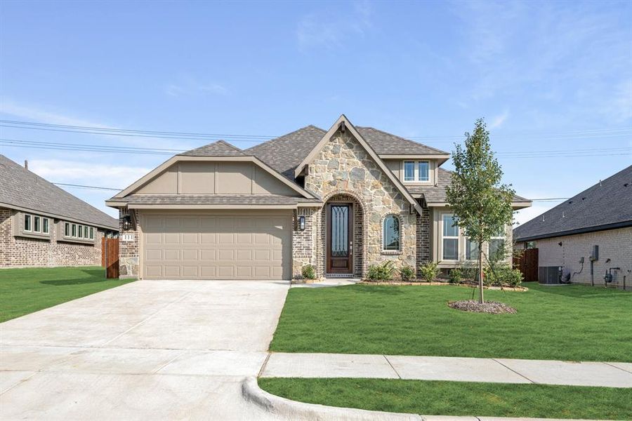 Front exterior of a new home in Arcadia Trails Classic 60, Balch Springs, TX, highlighting curb appeal (Image 21).