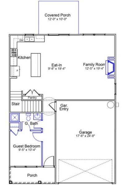 2D floor plan layout of this home in Six Oaks, Summerville, SC (Image 4). 2D floor plan layout of this home in Six Oaks, Summerville, SC (Image 4).