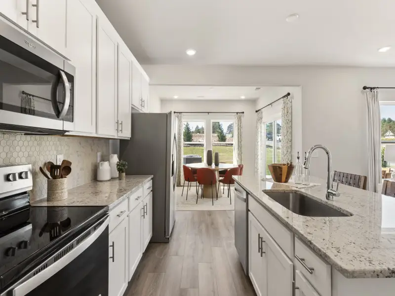 Furnished interior view inside a new home in Seattle Crossing, Shelby (Image 4). Furnished interior view inside a new home in Seattle Crossing, Shelby (Image 4).
