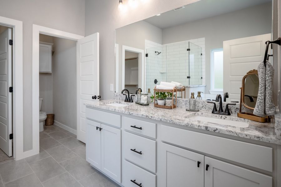 Furnished interior view inside a new home in Greens Prairie Reserve, College Station (Image 15).