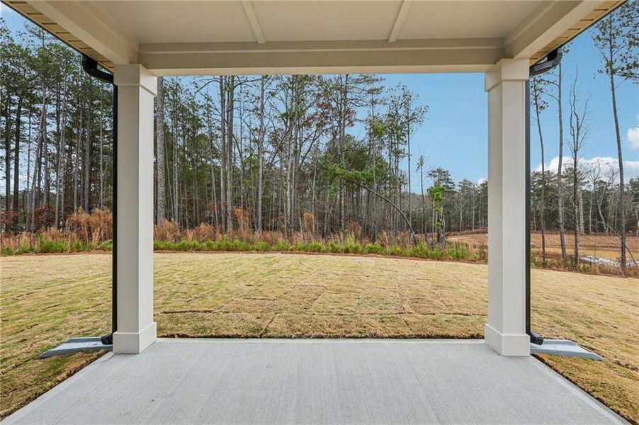 Exterior details and patio area of a home in Parkside at Grayson, Grayson (Image 23).