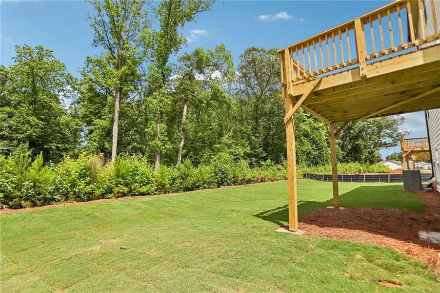 Exterior details and patio area of a home in The Pointe at Heron Bay, Locust Grove (Image 4).