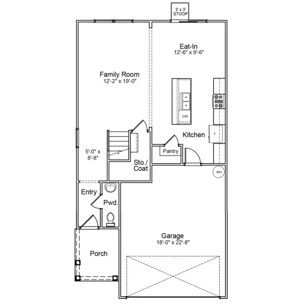 2D floor plan layout of this home in Laurinton Farms, Hopkins, SC (Image 3).