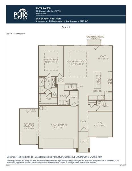 2D floor plan layout of this home in River Ranch, Dayton, TX (Image 3).