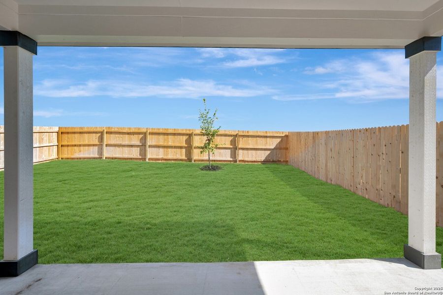 Exterior details and patio area of a home in Park Place, New Braunfels (Image 3). Exterior details and patio area of a home in Park Place, New Braunfels (Image 3).