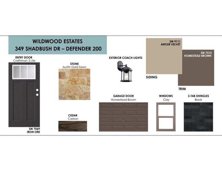 Sample of building materials used in homes in Wildwood Estates, Nolanville (Image 3).