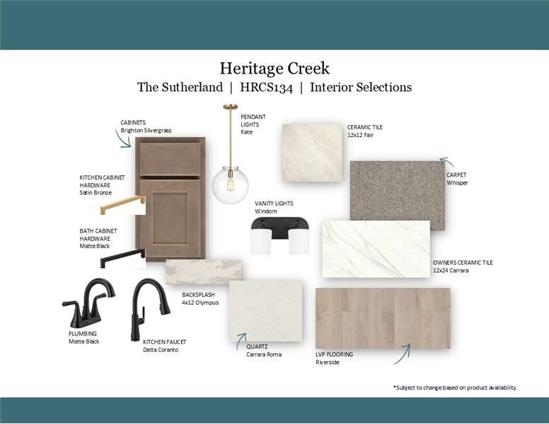 Sample of building materials used in homes in Heritage Creek, Nashville (Image 42).