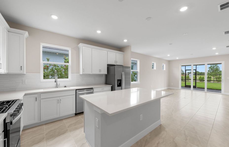 Furnished interior view inside a new home in Del Webb Oak Creek, North Fort Myers (Image 5).