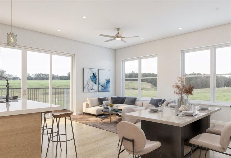 Furnished interior view inside a new home in , Dallas (Image 6).