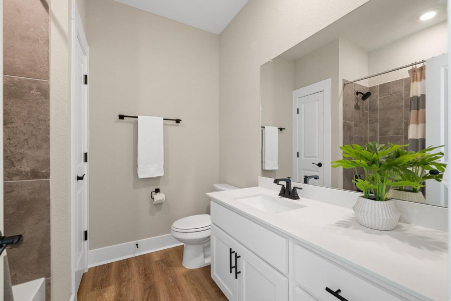 Furnished interior view inside a new home in Bryson, Leander (Image 26). Furnished interior view inside a new home in Bryson, Leander (Image 26).