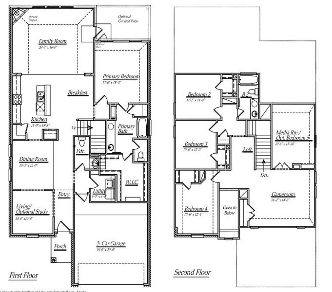 2D floor plan layout of this home in Champions Oak, Houston, TX (Image 5). 2D floor plan layout of this home in Champions Oak, Houston, TX (Image 5).