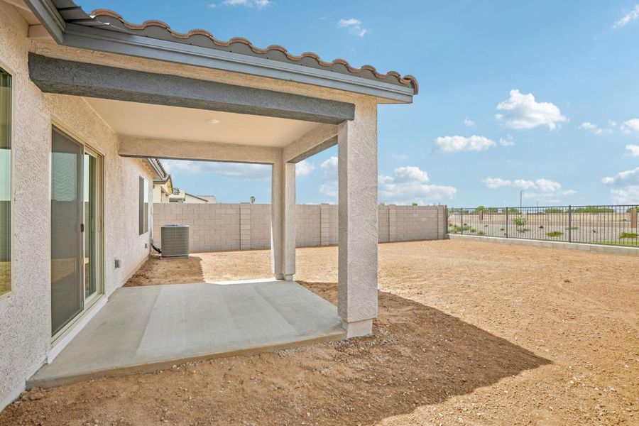 Exterior details and patio area of a home in Bella Camino Traditions, San Tan Valley (Image 2). Exterior details and patio area of a home in Bella Camino Traditions, San Tan Valley (Image 2).