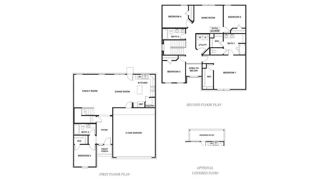 2D floor plan layout for the Prosper by D.R. Horton in Wildwood Estates, Nolanville, TX (Image 3).