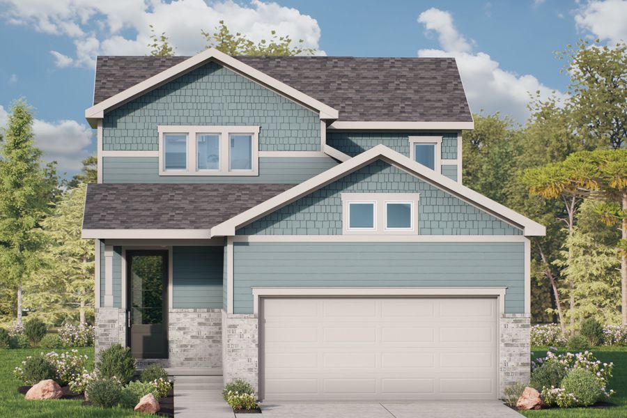 Representative exterior photo of a completed home built from the Bloom Series - Primrose by Brightland Homes in Bloom, Fort Collins, CO (Image 3).