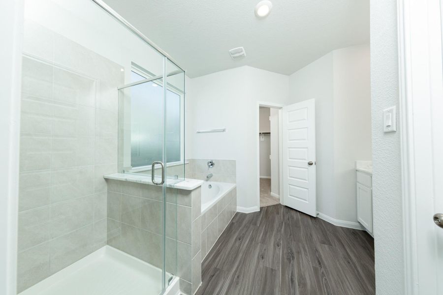 Furnished interior view inside a new home in Bluestem, Brookshire (Image 9). Furnished interior view inside a new home in Bluestem, Brookshire (Image 9).