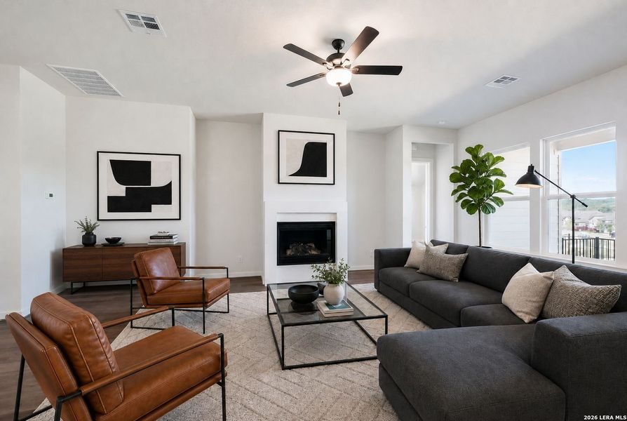 Furnished interior view inside a new home in Meyer Ranch, New Braunfels (Image 6). Furnished interior view inside a new home in Meyer Ranch, New Braunfels (Image 6).