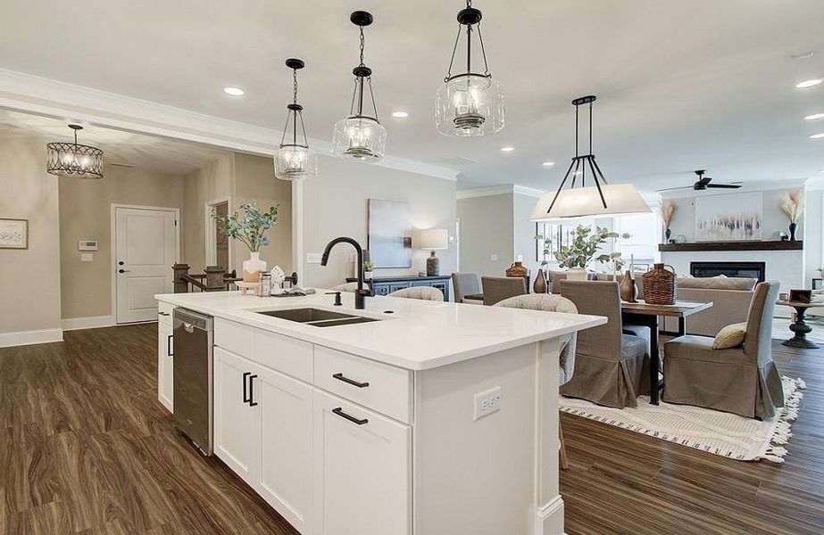Furnished interior view inside a new home in Courtyards at Traditions, Cumming (Image 14).