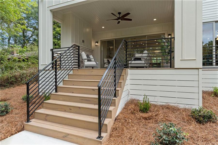 Exterior details and patio area of a home in , Roswell (Image 32).