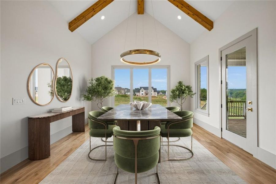 Furnished interior view inside a new home in , Bogart (Image 13).
