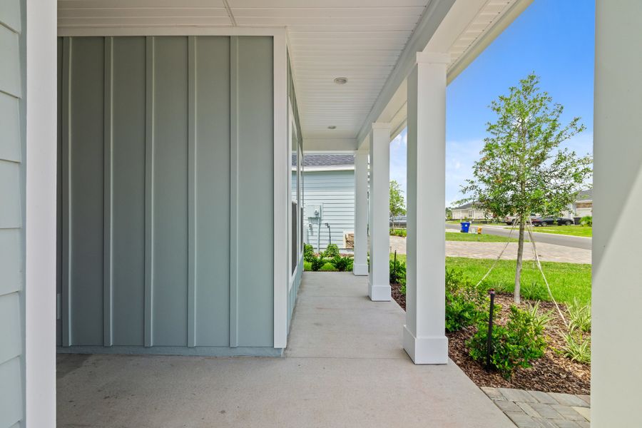 Representative exterior details of a home built from the Aurora by Riverside Homes in Hidden Creek at SilverLeaf Phase 1, St. Augustine (Image 3).