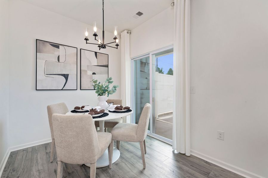 Representative furnished interior of a home built from the Miles II TH by True Homes in Ardmore Townhomes, Winston-Salem (Image 13).
