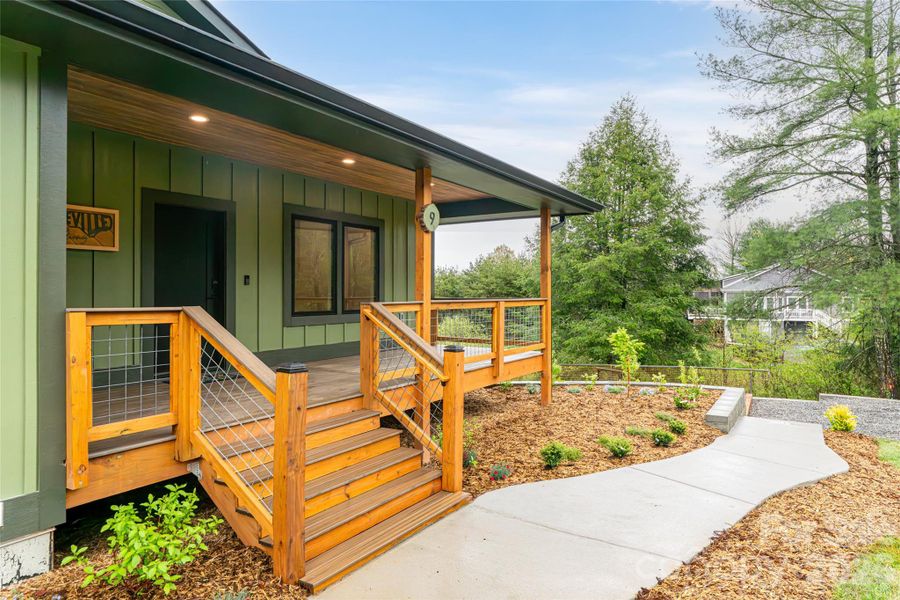 Exterior details and patio area of a home in , Weaverville (Image 25).