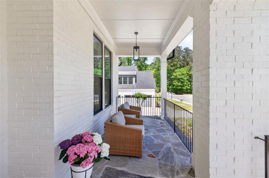 Exterior details and patio area of a home in Town Farms, Peachtree Corners (Image 33).