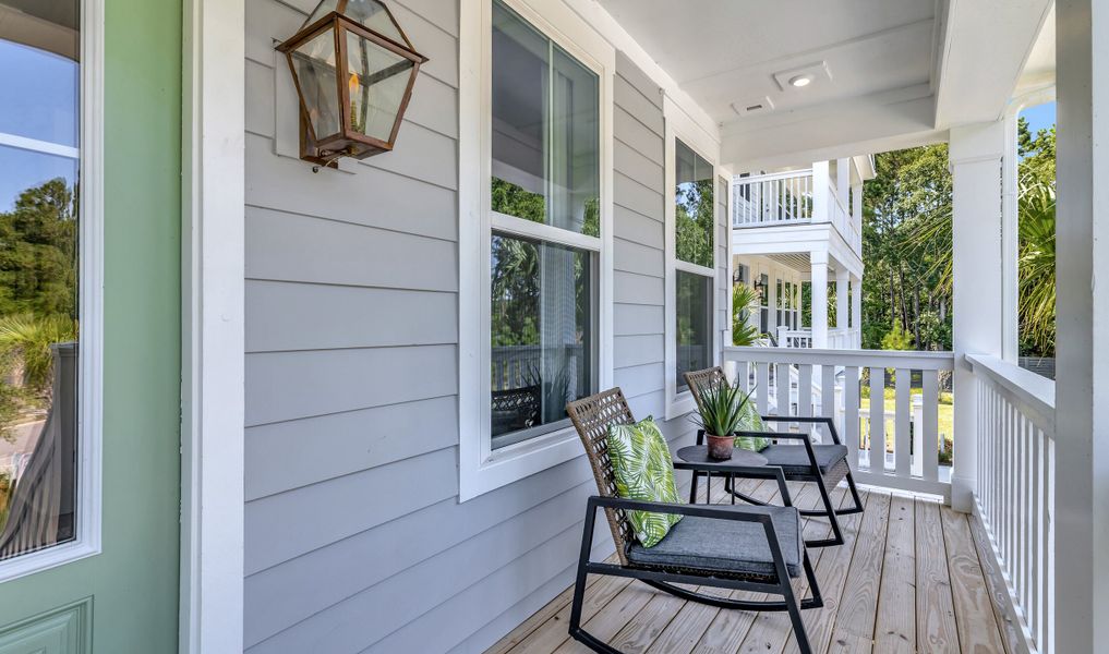 Relaxing covered porch