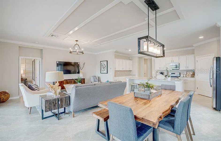 Furnished interior view inside a new home in Island Lakes at Coco Bay, Englewood (Image 6).