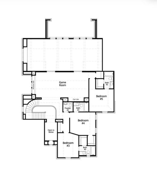 2D floor plan layout for the Varese by Highland Homes in Fulbrook on Fulshear Creek, Fulshear, TX (Image 27).