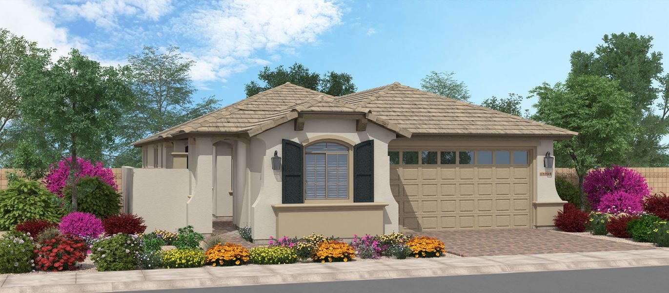 Representative exterior photo of a completed home built from the Helena by Fulton Homes in Calistoga at Enclave, Litchfield Park, AZ (Image 5).