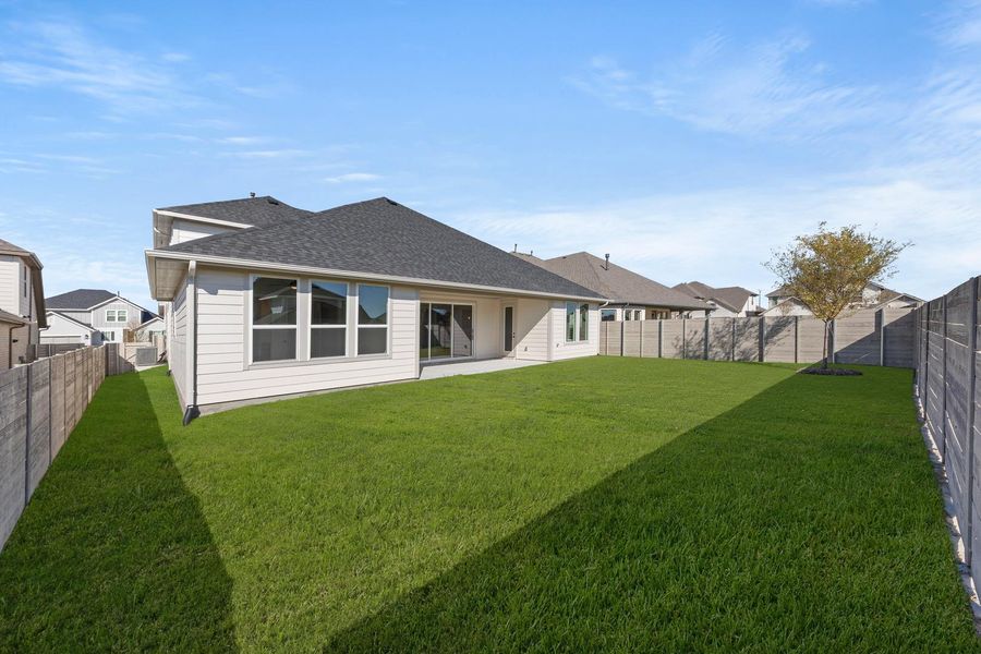 Exterior details and patio area of a home in Inspiration Collection 60 at Painted Tree, McKinney (Image 18). Exterior details and patio area of a home in Inspiration Collection 60 at Painted Tree, McKinney (Image 18).