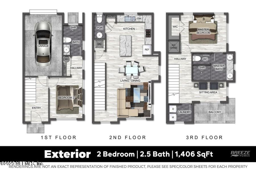 2D floor plan layout of this home in , Jacksonville, FL (Image 4).