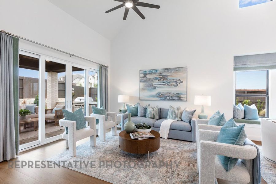 Furnished interior view inside a new home in Wolf Ranch, Georgetown (Image 10).