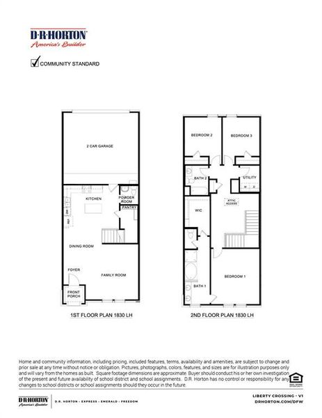 2D floor plan layout of this home in Liberty Crossing, Royse City, TX (Image 2). 2D floor plan layout of this home in Liberty Crossing, Royse City, TX (Image 2).