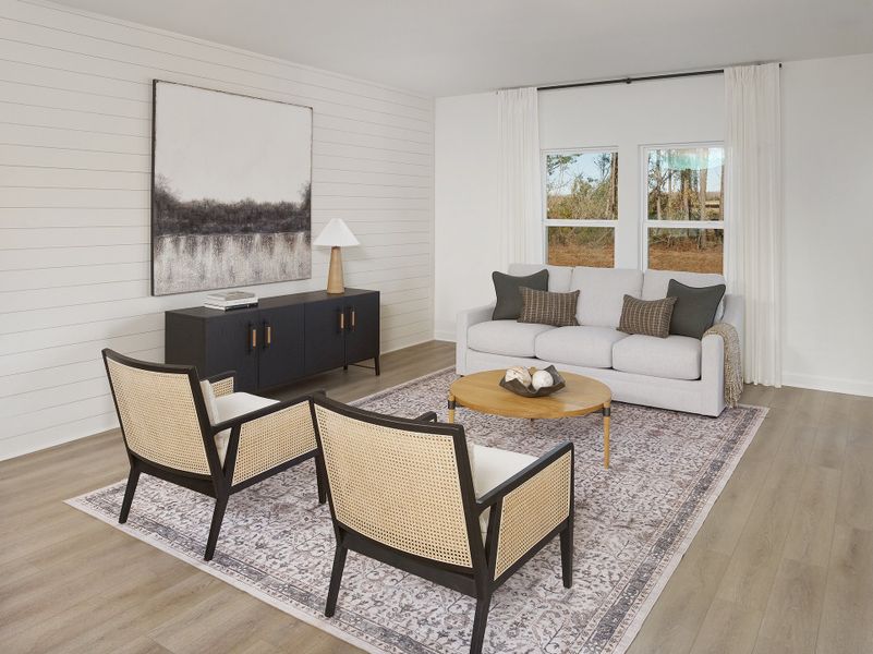 Representative furnished interior of a home built from the Palmetto by Ashton Woods in Blue Heron Retreat, Little River (Image 7).