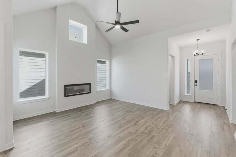 Representative unfurnished interior of a home built from the Sacha by Chesmar Homes in The Crossvine, Forney (Image 7).