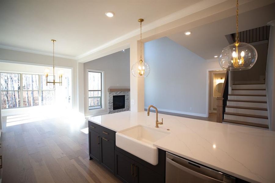 Furnished interior view inside a new home in Bellmoore Park, Johns Creek (Image 17).