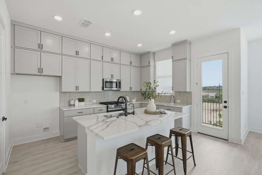 Representative furnished interior of a home built from the Apollo by Chesmar Homes in Prominence Urban, San Antonio (Image 9).