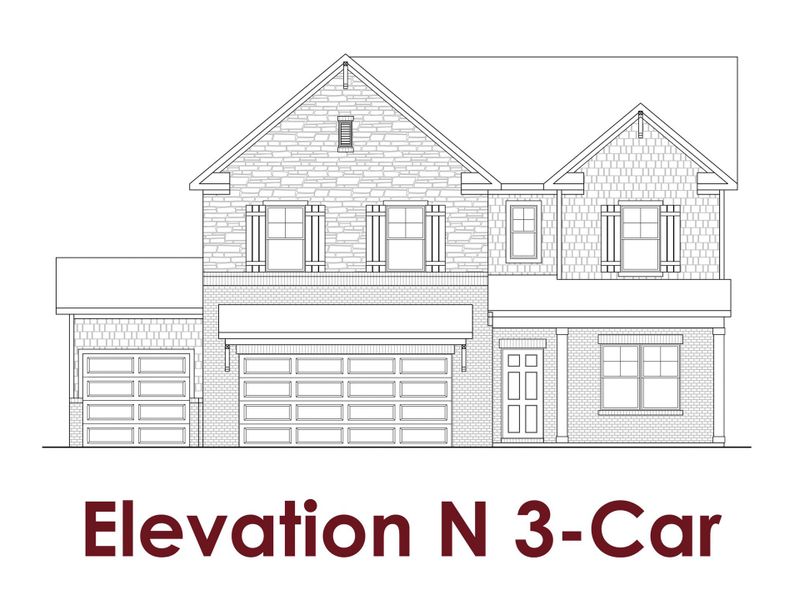 Representative rendering of the exterior for the Cascade                                                                Primary Suite on Main by Chafin Communities (Image 9).