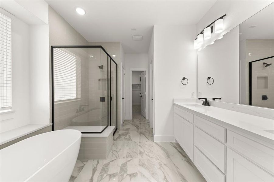 Furnished interior view inside a new home in Villages of Creekwood, Frisco (Image 11).