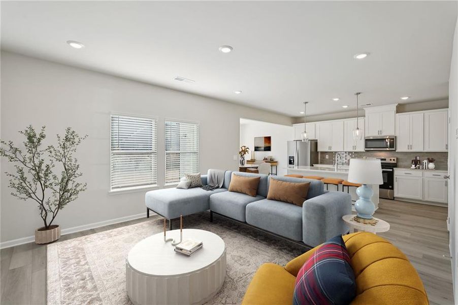 Furnished interior view inside a new home in Hawthorne Station, College Park (Image 8).