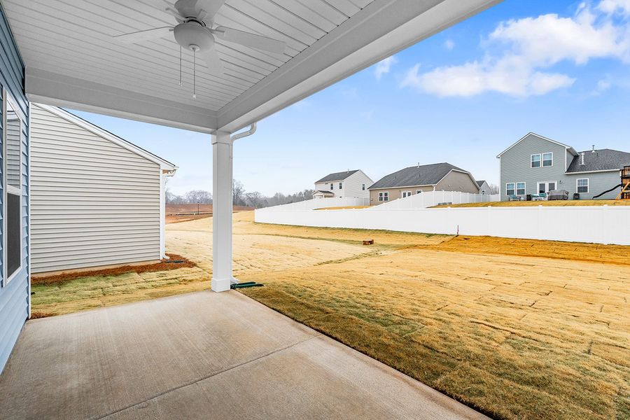 Exterior details and patio area of a home in Fieldstone, Lexington (Image 3).