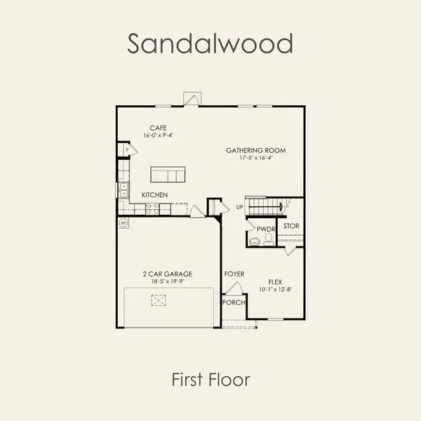 2D floor plan layout for the Sandalwood by Pulte Homes in Patterson Ranch, Georgetown, TX (Image 4). 2D floor plan layout for the Sandalwood by Pulte Homes in Patterson Ranch, Georgetown, TX (Image 4).