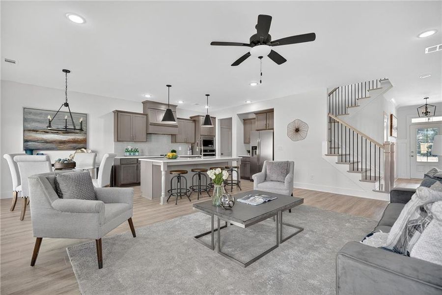 Furnished interior view inside a new home in , Buford (Image 10).