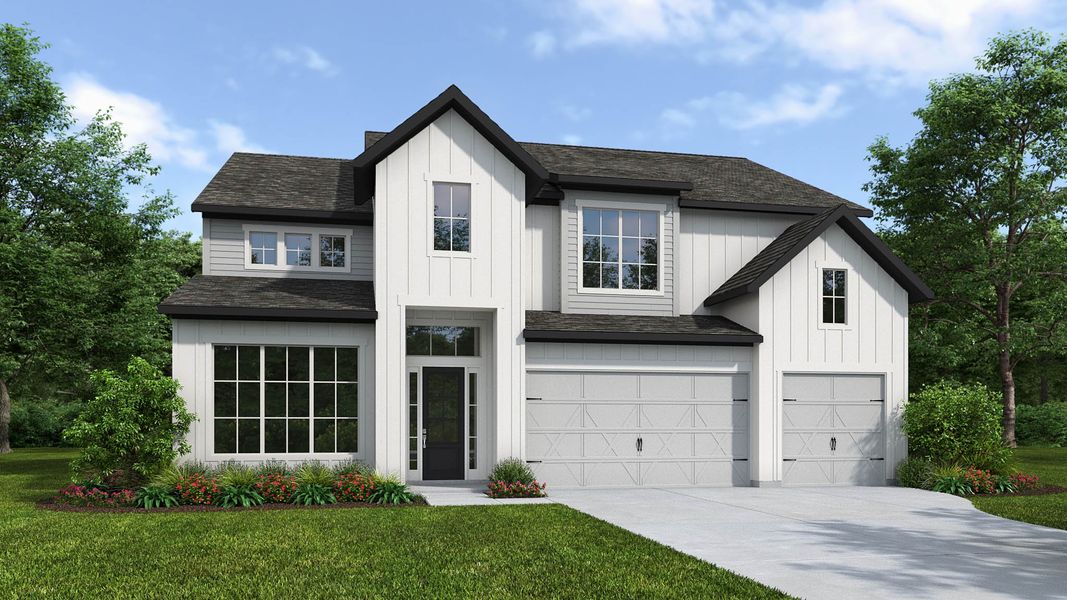 Representative exterior photo of a completed home built from the 3479J by Perry Homes in Hyland Trail, Green Cove Springs, FL (Image 2). Representative exterior photo of a completed home built from the 3479J by Perry Homes in Hyland Trail, Green Cove Springs, FL (Image 2).