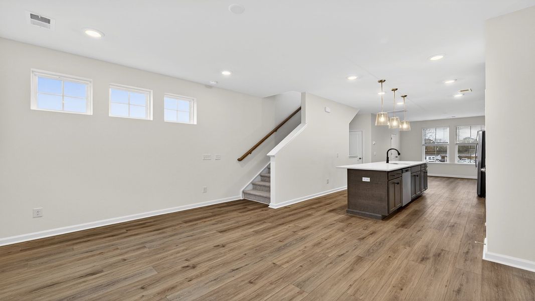 Furnished interior view inside a new home in Clear Springs Townhomes, North Charleston (Image 17).