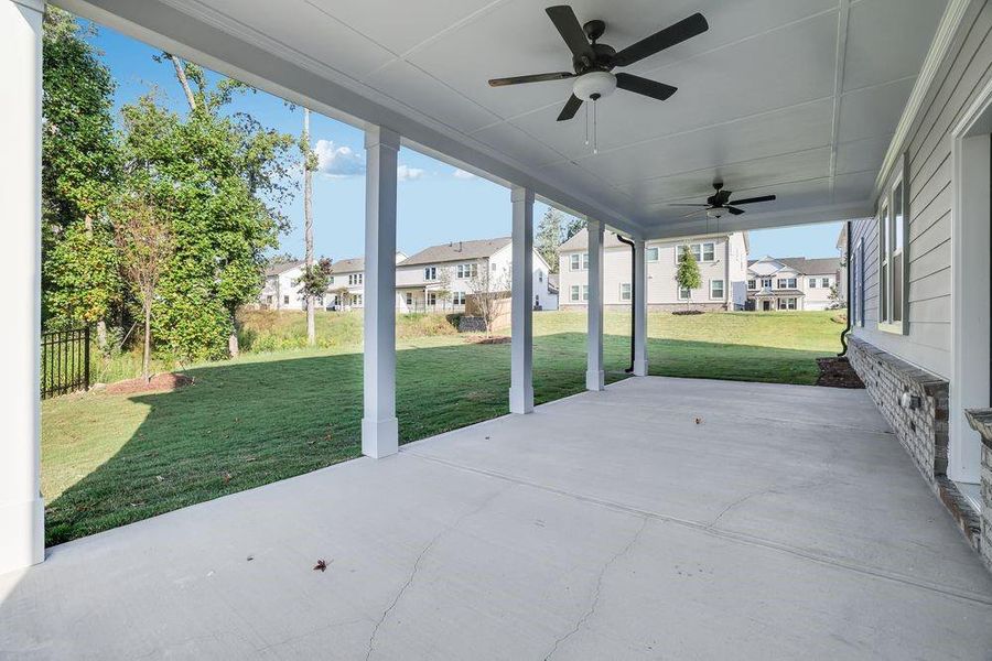Exterior details and patio area of a home in Kennison Creek, Cumming (Image 2).