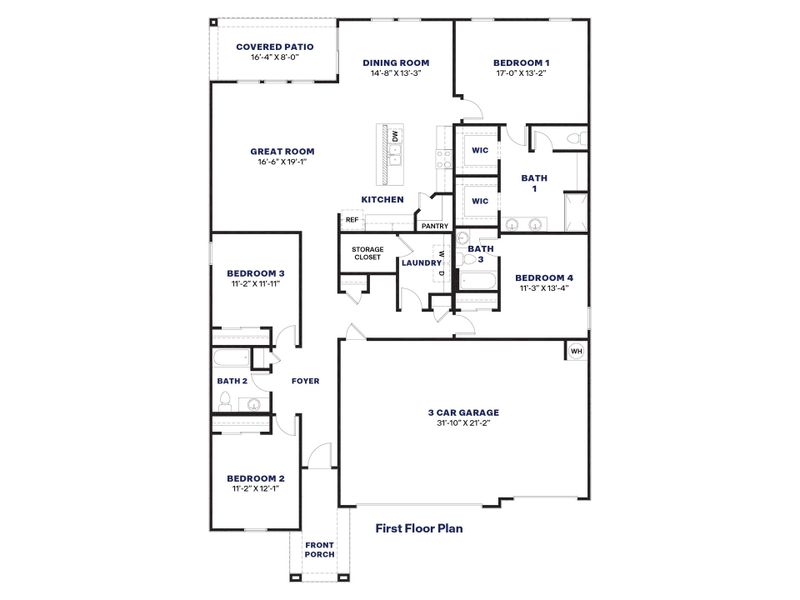 2D floor plan layout of this home in Quail Ranch, San Tan Valley, AZ (Image 5). 2D floor plan layout of this home in Quail Ranch, San Tan Valley, AZ (Image 5).